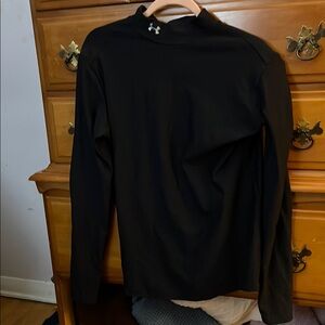 Under Armour Vintage Black Spandex Long Sleeve Shirt Tunic Womens Large